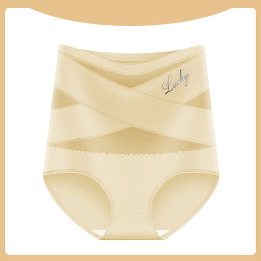 High-waisted abdominal-reinforcing underwear