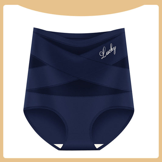 High-waisted abdominal-reinforcing underwear