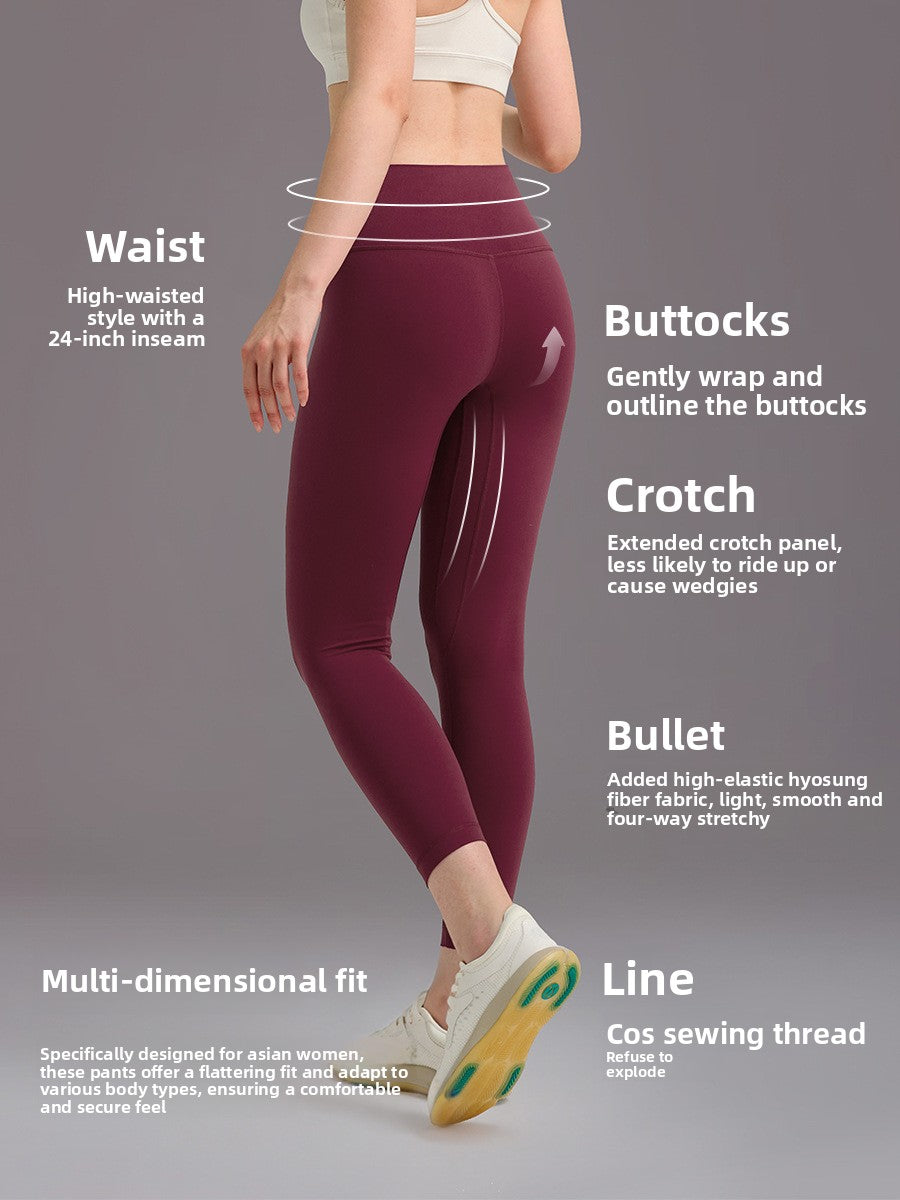 High-Waisted Brushed Fleece Yoga Running Leggings
