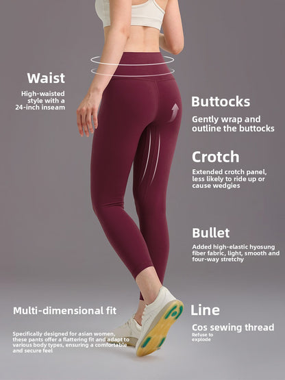 High-Waisted Brushed Fleece Yoga Running Leggings