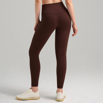 High-Waisted Brushed Fleece Yoga Running Leggings