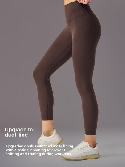 High-Waisted Brushed Fleece Yoga Running Leggings
