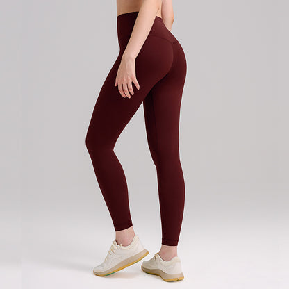 High-Waisted Brushed Fleece Yoga Running Leggings