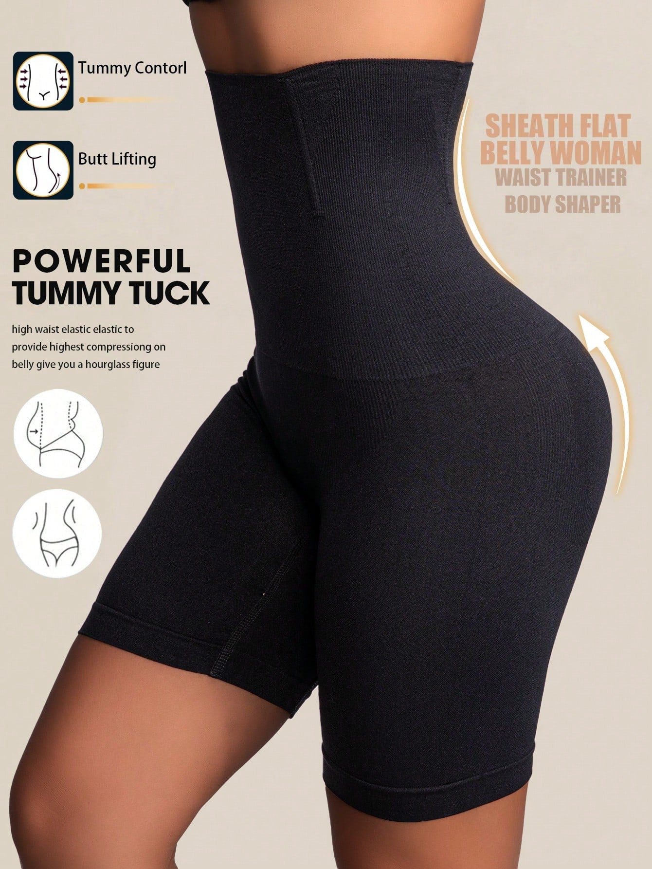 High-waisted cinched inner pants