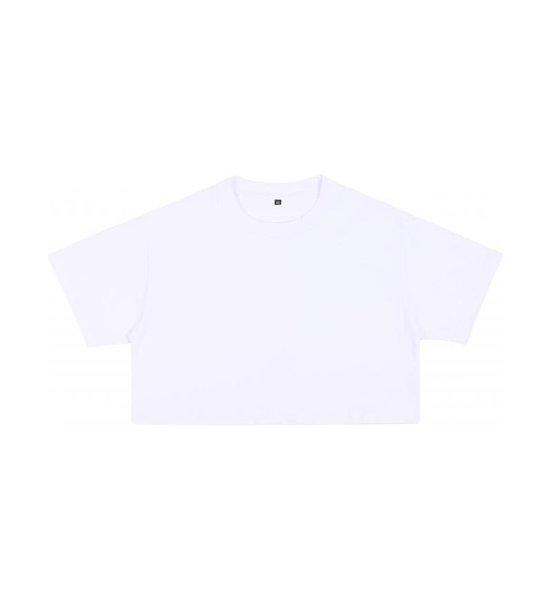 High-waisted, crop top T-shirt for women