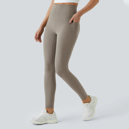 High-waisted hip-lifting and shaping yoga pants