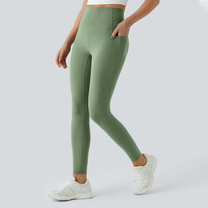 High-waisted hip-lifting and shaping yoga pants