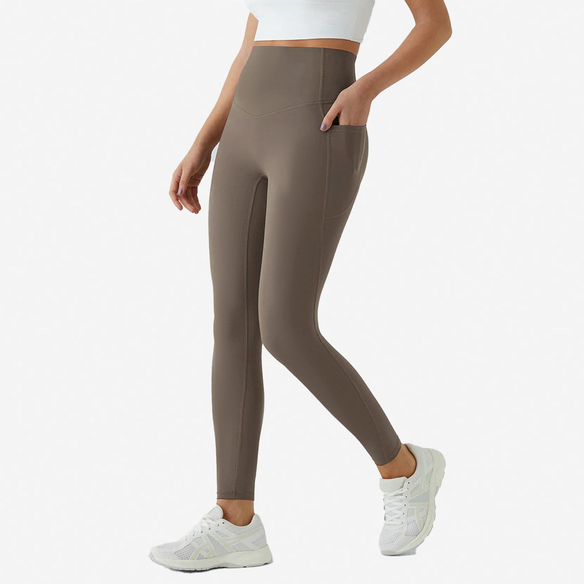 High-waisted hip-lifting and shaping yoga pants