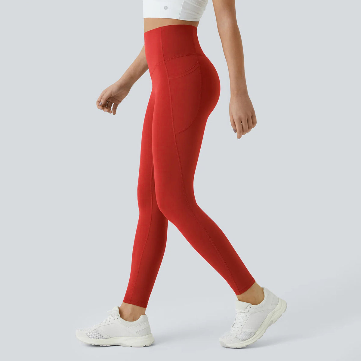 High-waisted hip-lifting and shaping yoga pants