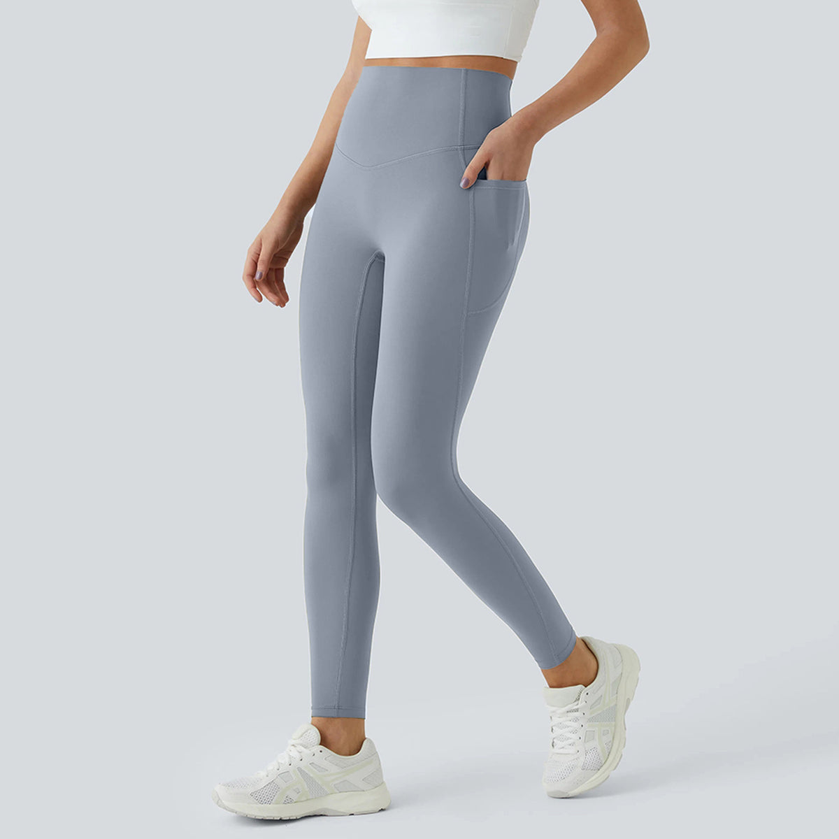 High-waisted hip-lifting and shaping yoga pants