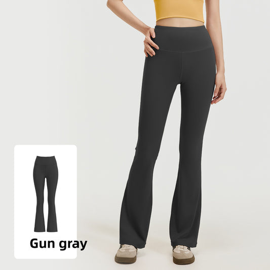 High-waisted, hip-lifting, nude yoga pants