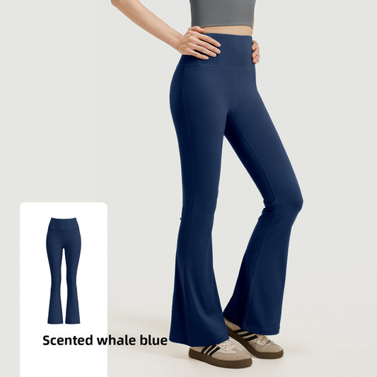 High-waisted, hip-lifting, nude yoga pants