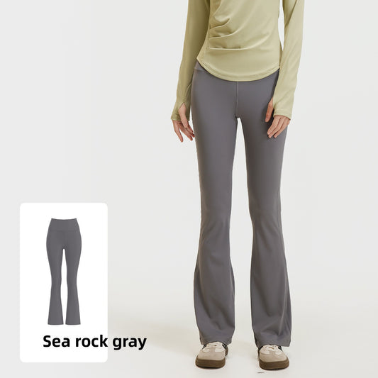High-waisted, hip-lifting, nude yoga pants