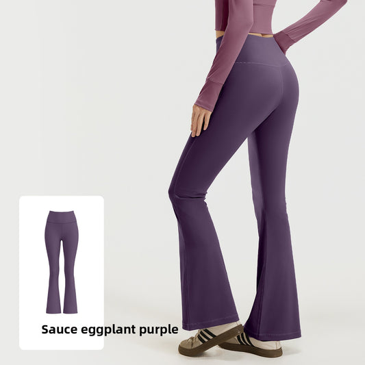 High-waisted, hip-lifting, nude yoga pants
