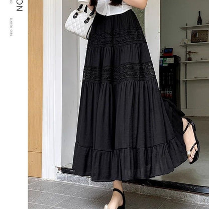High-waisted long dress