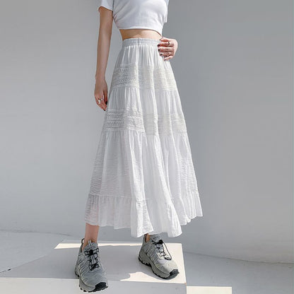 High-waisted long dress