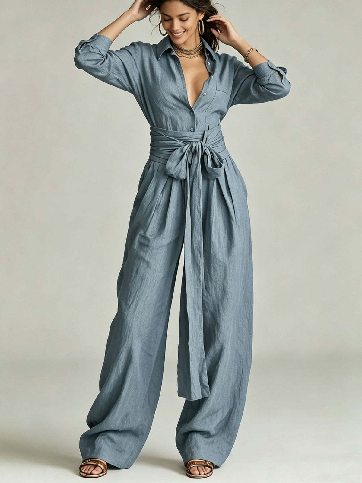 High-Waisted Long Pants