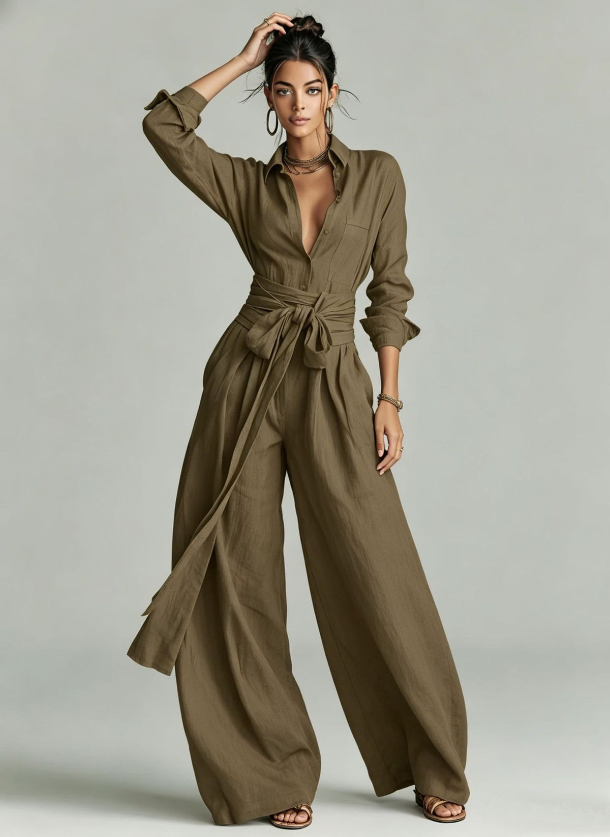 High-Waisted Long Pants
