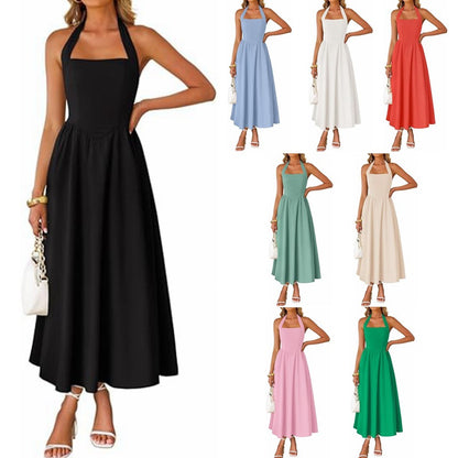 High-Waisted Pocket Dress
