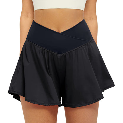 High-Waisted Quick-Dry Sports Shorts