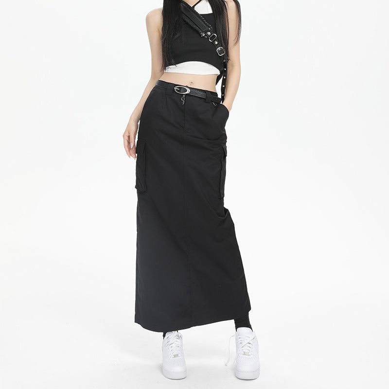 High-Waisted Retro Workwear Skirt