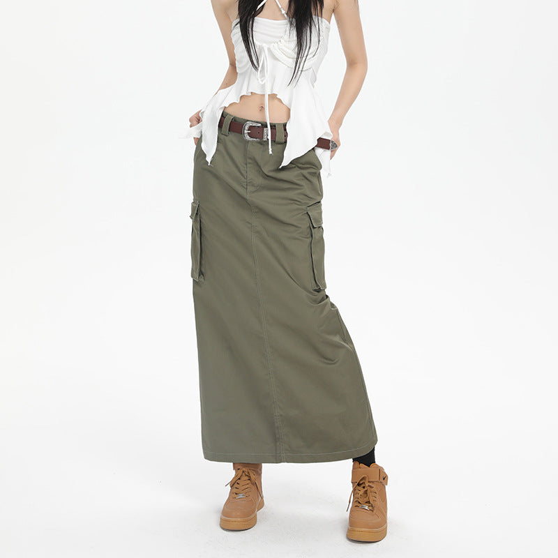 High-Waisted Retro Workwear Skirt