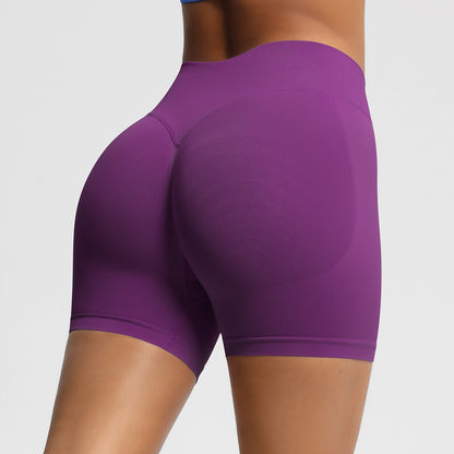 High-Waisted Seamless Yoga Fitness Shorts