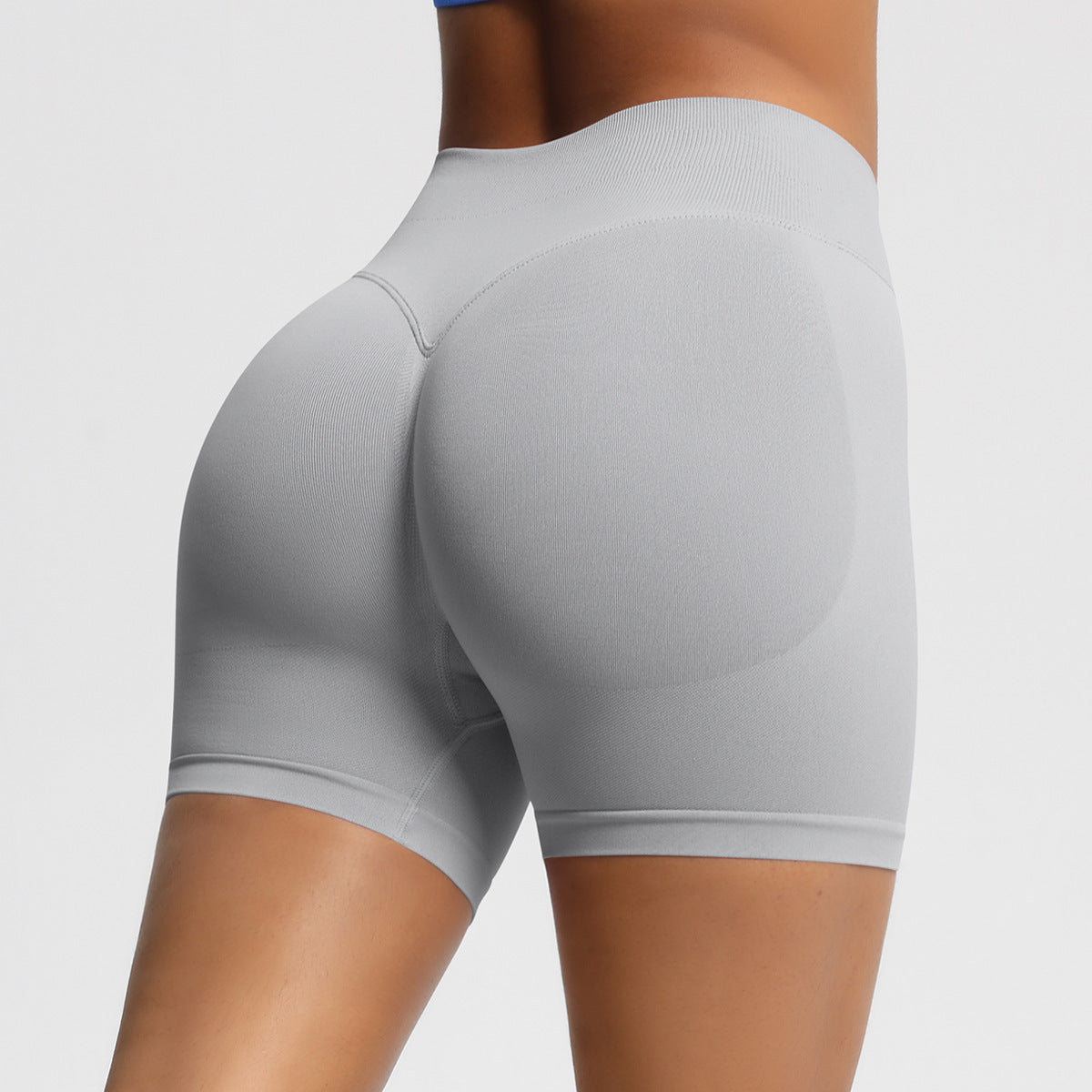 High-Waisted Seamless Yoga Fitness Shorts