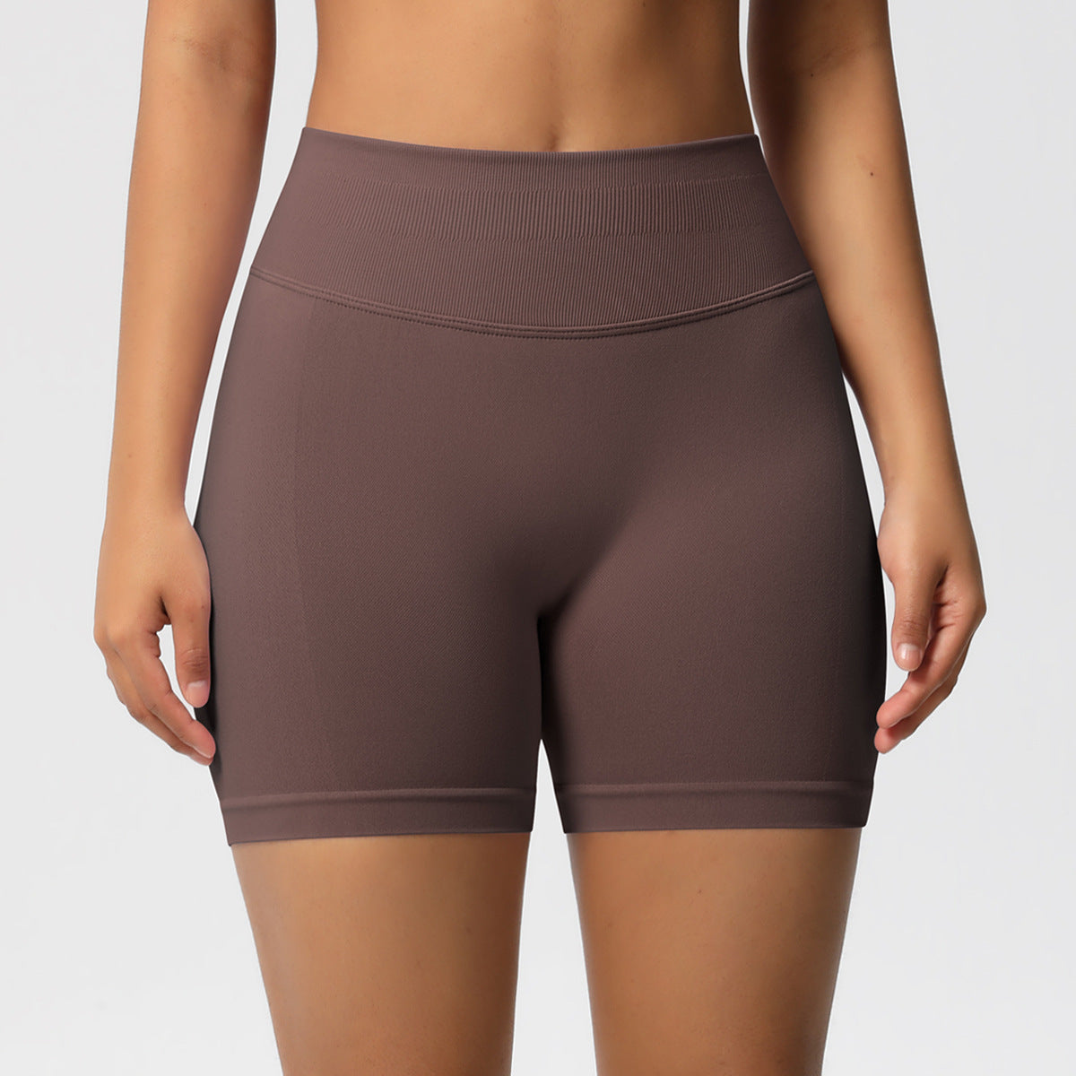 High-Waisted Seamless Yoga Fitness Shorts