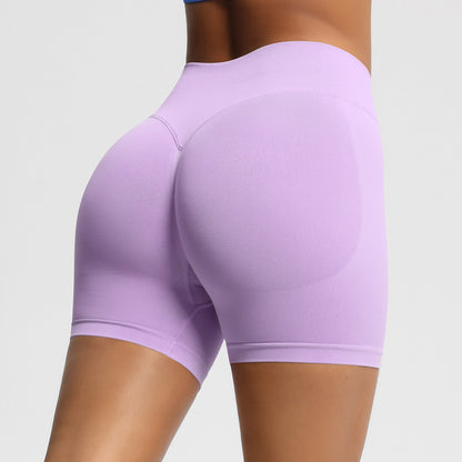 High-Waisted Seamless Yoga Fitness Shorts