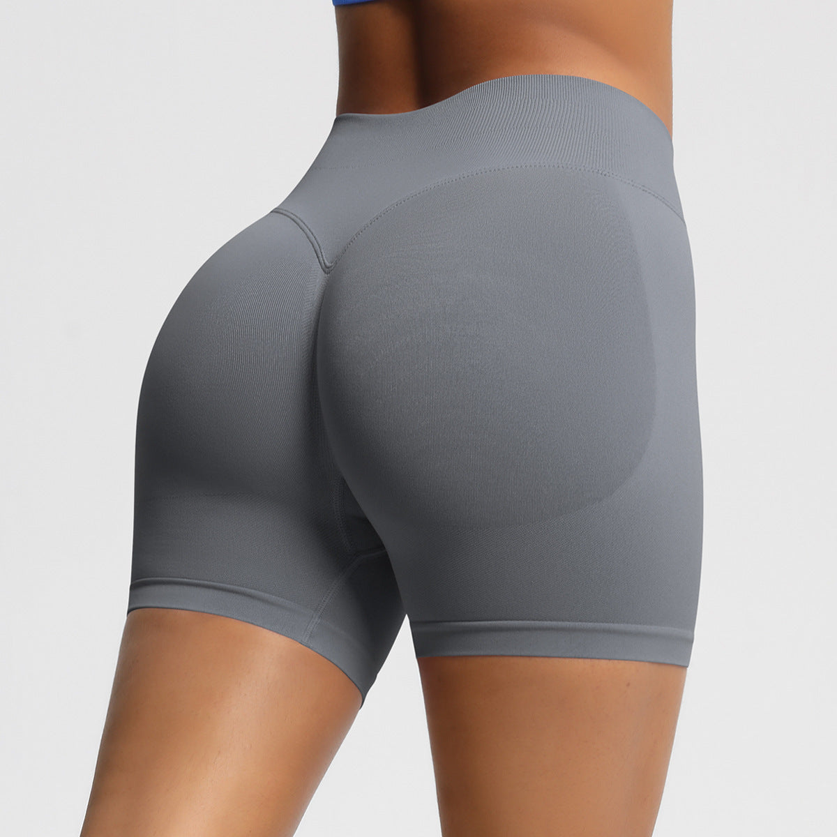 High-Waisted Seamless Yoga Fitness Shorts