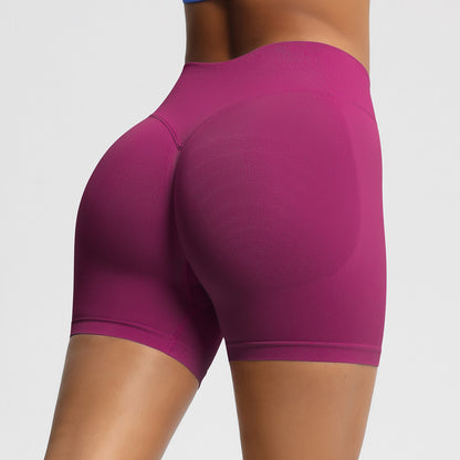 High-Waisted Seamless Yoga Fitness Shorts