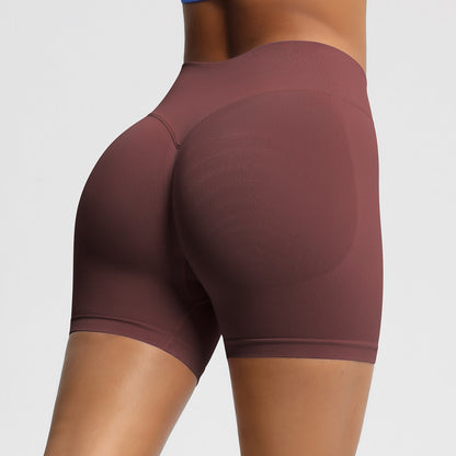 High-Waisted Seamless Yoga Fitness Shorts