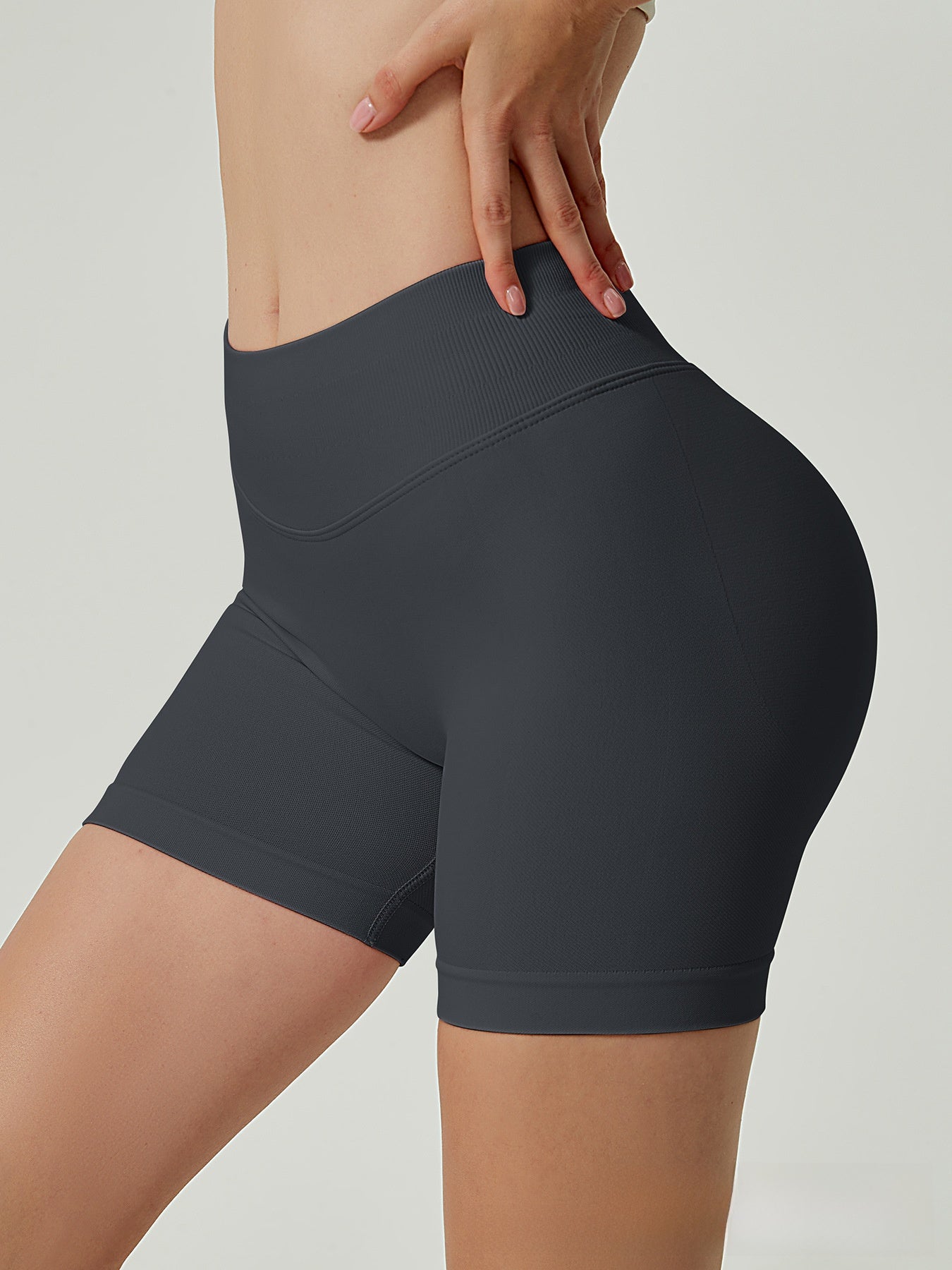 High-Waisted Seamless Yoga Fitness Shorts