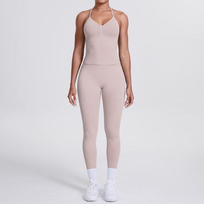 High-Waisted Seamless Yoga Sports Set