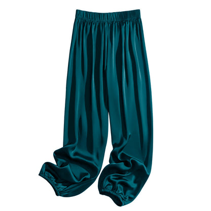 High-Waisted Silk Acetate Wide-Leg Bloomers