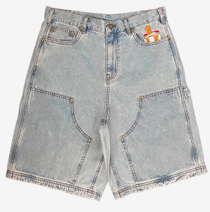 High-waisted straight-leg loose jeans