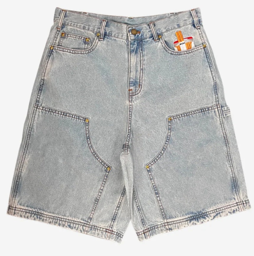 High-waisted straight-leg loose jeans