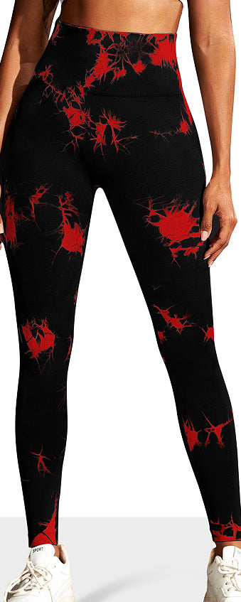 High Waisted Tie Dye Yoga Fitness Pants