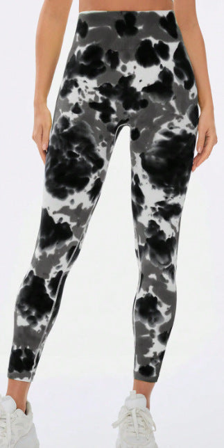 High Waisted Tie Dye Yoga Fitness Pants
