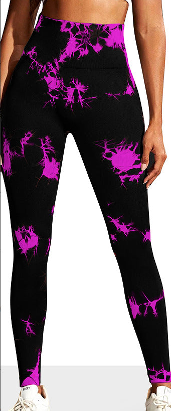High Waisted Tie Dye Yoga Fitness Pants