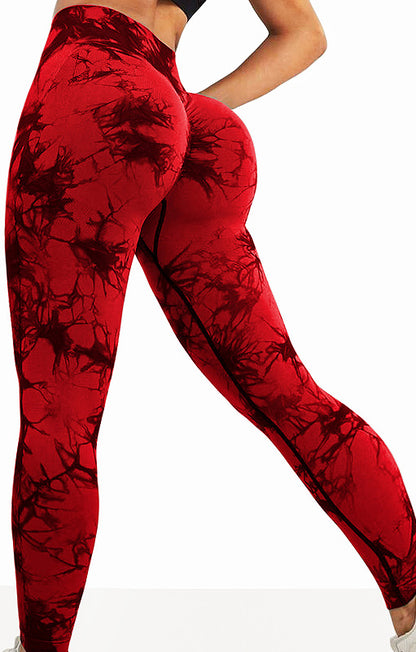 High Waisted Tie Dye Yoga Fitness Pants