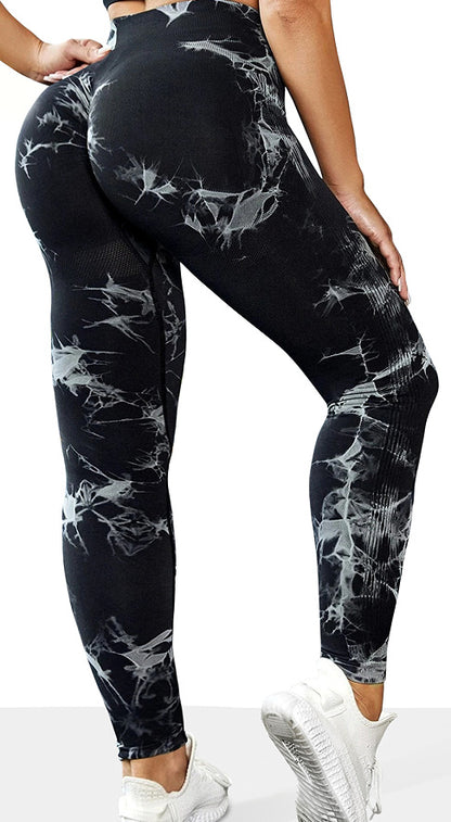 High Waisted Tie Dye Yoga Fitness Pants