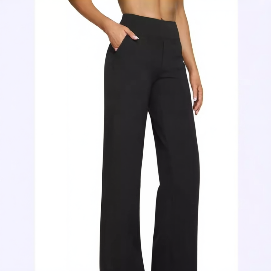 High-waisted trousers