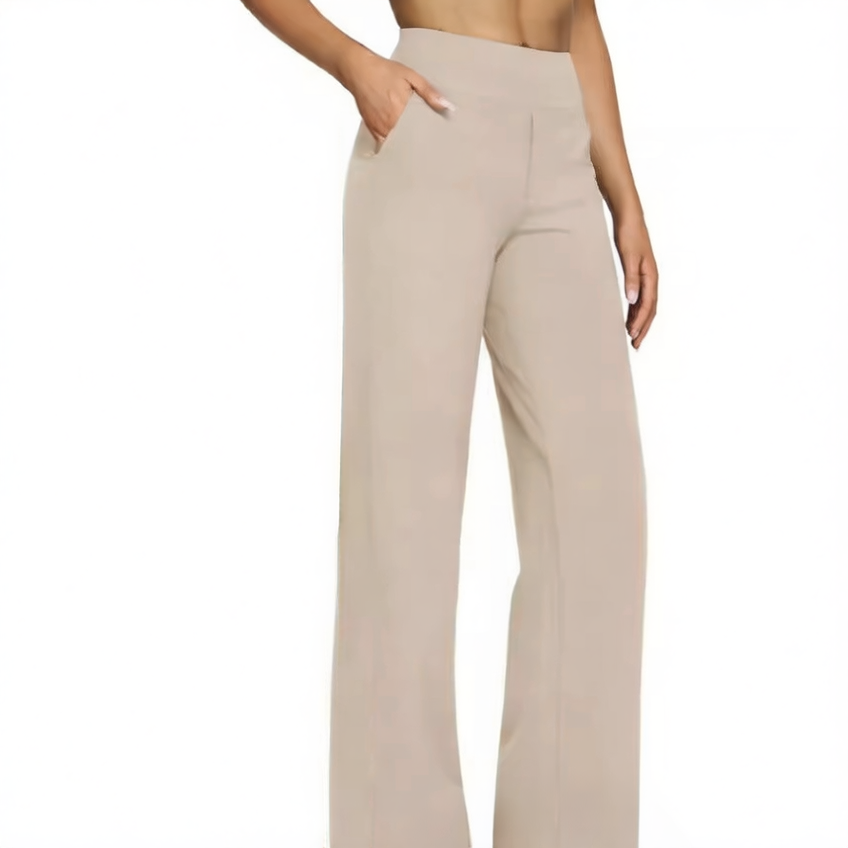 High-waisted trousers