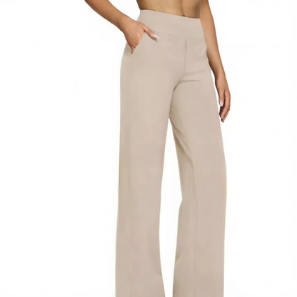 High-waisted trousers