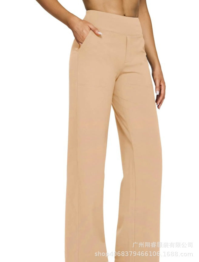 High-waisted trousers