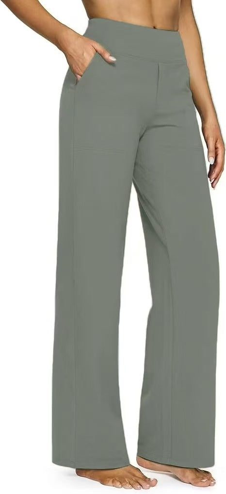 High-waisted trousers