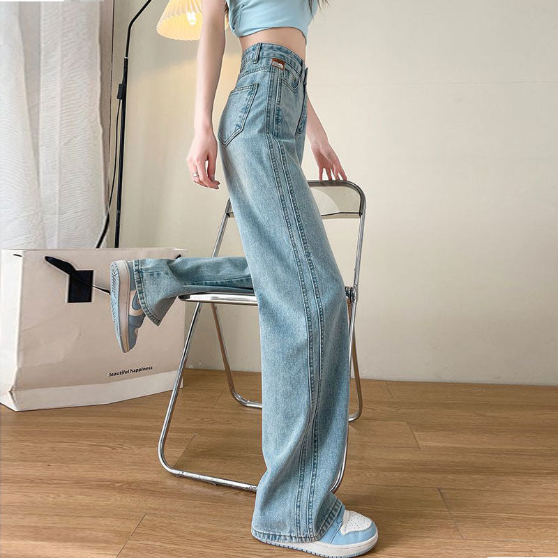 High Waisted Wide Leg Denim Pants