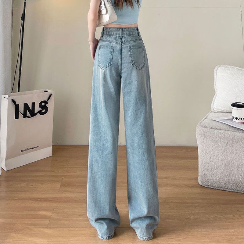 High Waisted Wide Leg Denim Pants